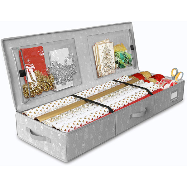 Clozzers 40'' H x 14'' W x 5'' D Christmas Gift Wrap Storage & Reviews